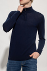 Emporio armani for Wool sweater with standing collar