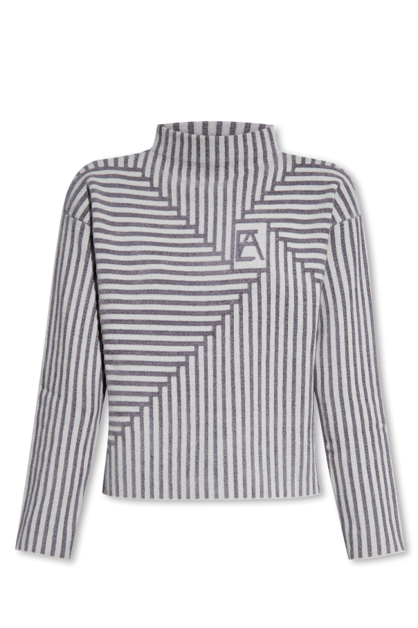 Striped turtleneck sweater od Emporio Armani
