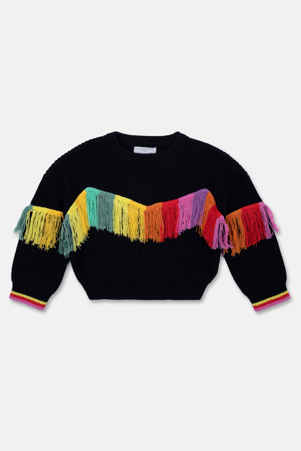stella embroidered McCartney Kids Fringed sweater