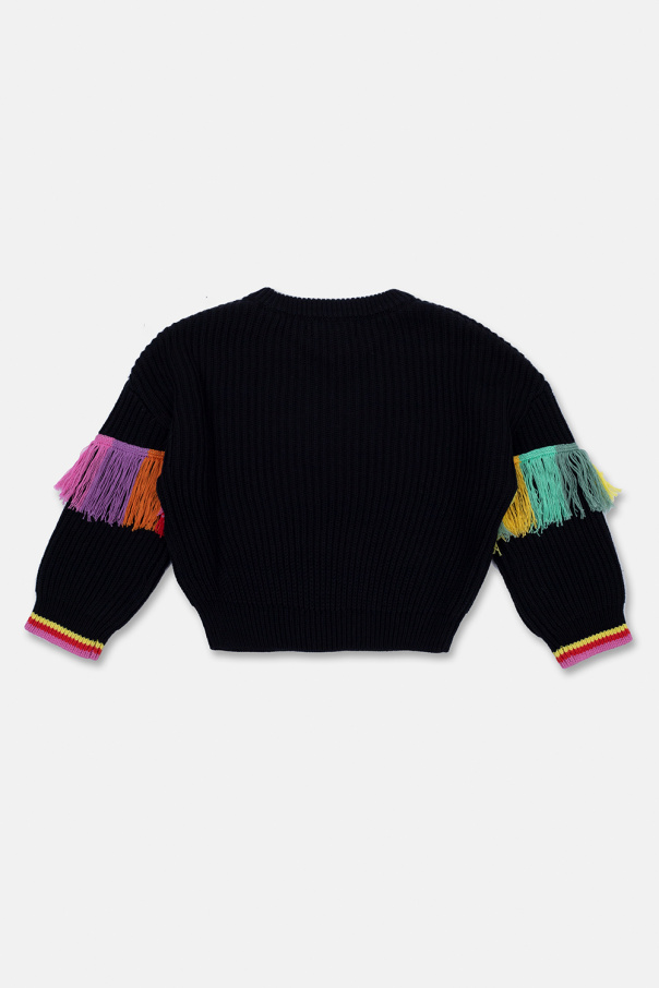 stella embroidered McCartney Kids Fringed sweater