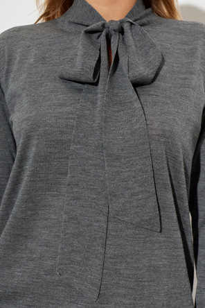Valentino Garavani Wool sweater with decorative tie