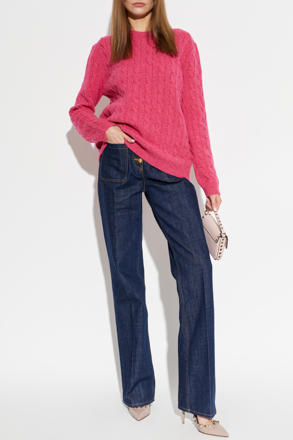 Valentino Garavani Wool sweater with decorative knit