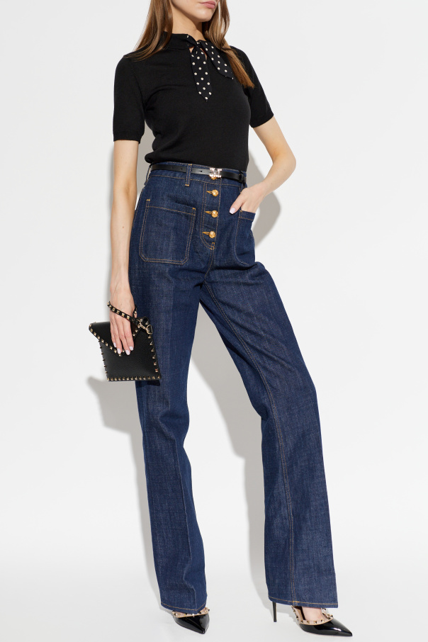 Valentino Garavani Top with decorative tie at the neckline