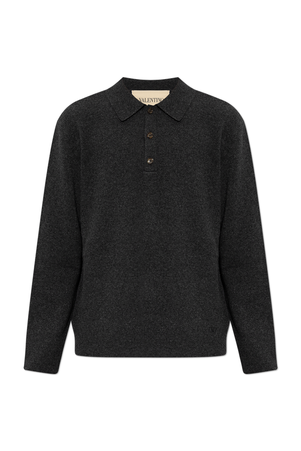 Valentino Garavani Wool long-sleeve polo