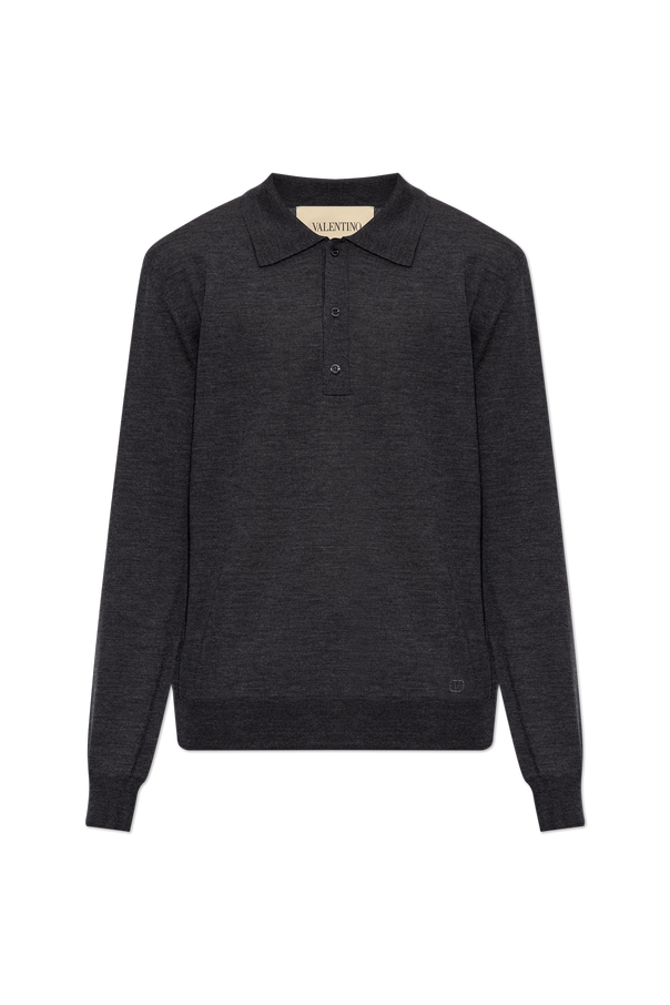 Valentino Garavani Wool long-sleeve polo