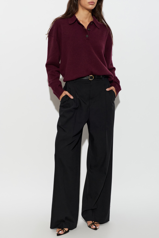 Anine Bing Cashmere polo shirt 'Lee'