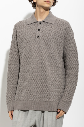 Bottega Veneta Wollpolo mit langen Ärmeln