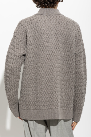 Bottega Veneta Wollpolo mit langen Ärmeln
