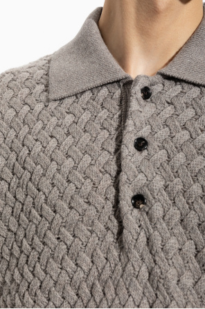 Bottega Veneta Wollpolo mit langen Ärmeln
