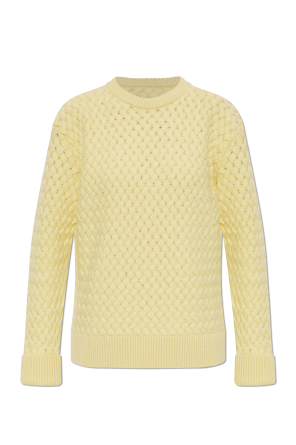 Wool sweater with a crew neck