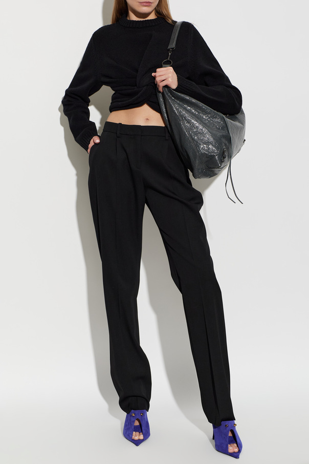 Balenciaga Camisola de lã com drapeado