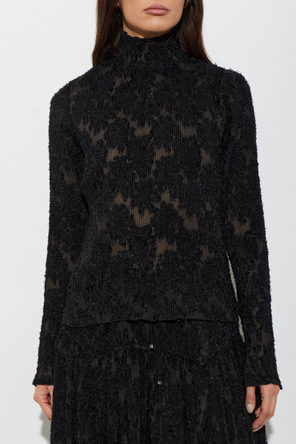 Ganni Pleated long-sleeved top