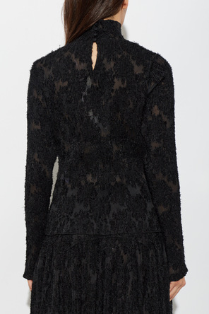 Ganni Pleated long-sleeved top