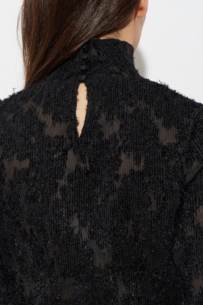 Ganni Pleated long-sleeved top