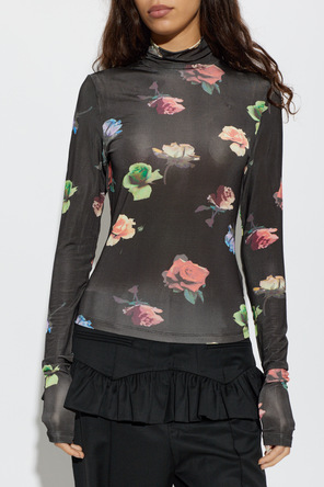 Ganni Top con estampado floral