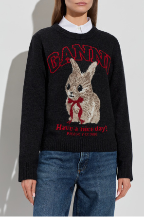 Ganni Wool sweater with logo