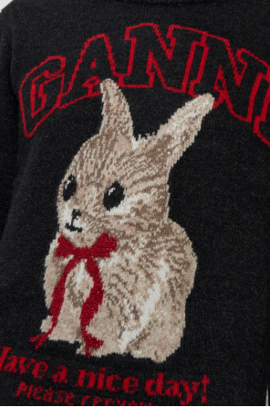 Ganni Wool sweater with logo