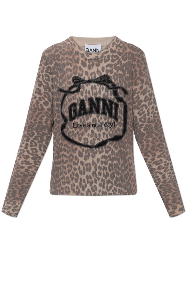 Sweater with animal motif od Ganni