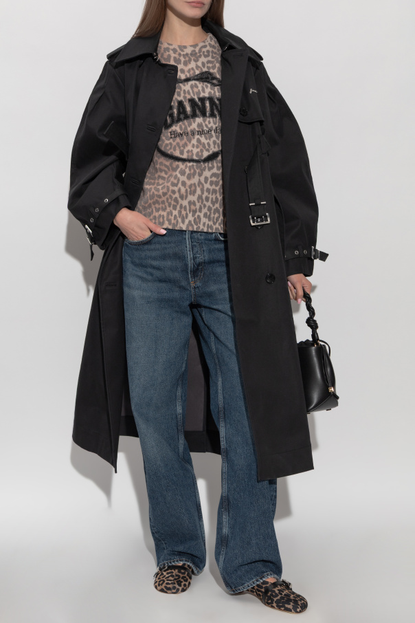 Ganni Pullover mit Animal-Print