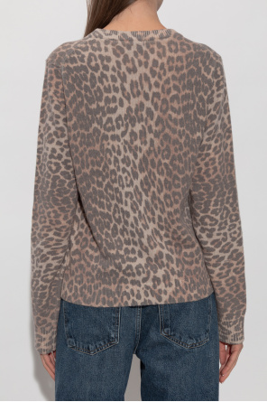 Ganni Pullover mit Animal-Print