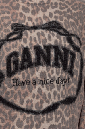 Ganni Pullover mit Animal-Print