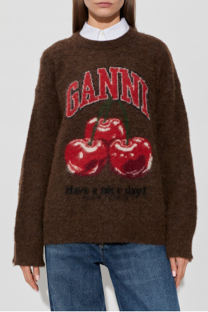 Ganni Oversized sweater with logo