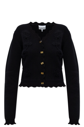 Cardigan with decorative trim