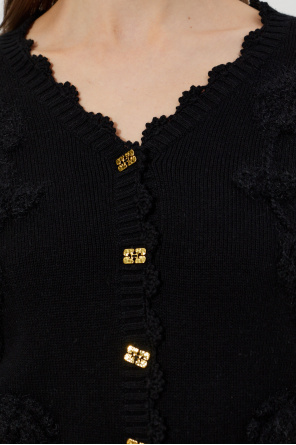 Ganni Cardigã com acabamento decorativo