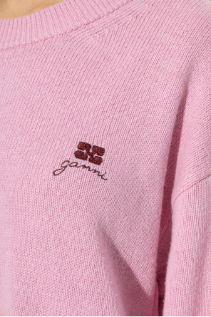 Ganni Jumper with side drawstrings