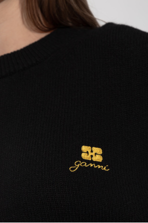 Ganni Sweater with side drawstrings