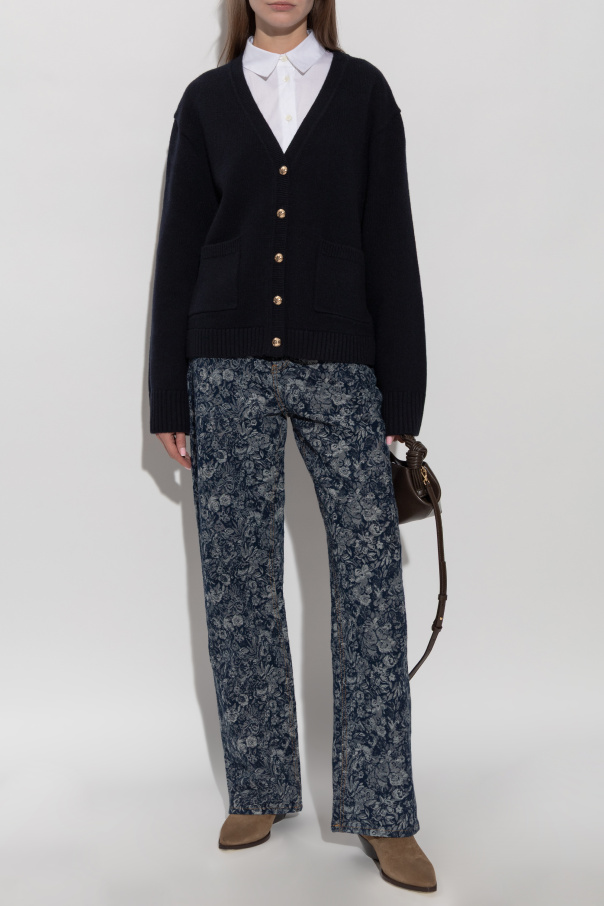 Ganni Oversized cardigan with pockets