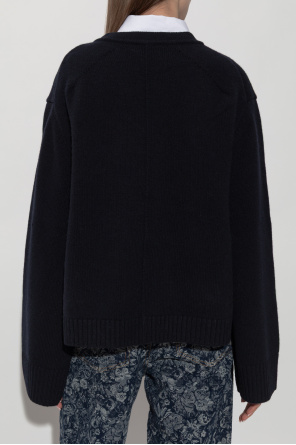 Ganni Oversized cardigan with pockets