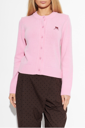 Ganni Cardigan with embroidered logo