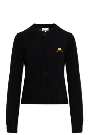 Cardigan with embroidered logo