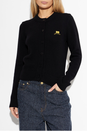 Ganni Cárdigan con logo bordado