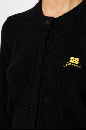 Ganni Cárdigan con logo bordado