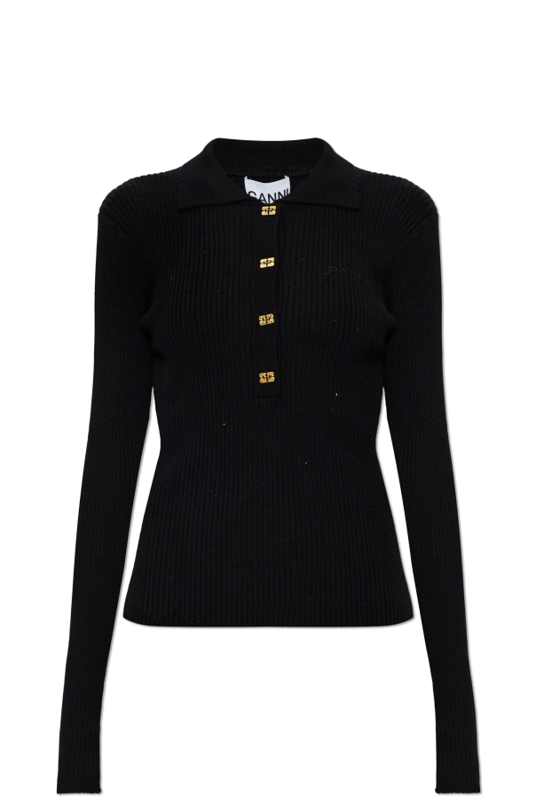 Top with shimmering sequins od Ganni