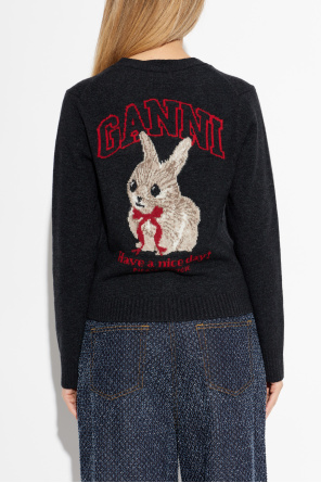 Ganni Kardigan z logo