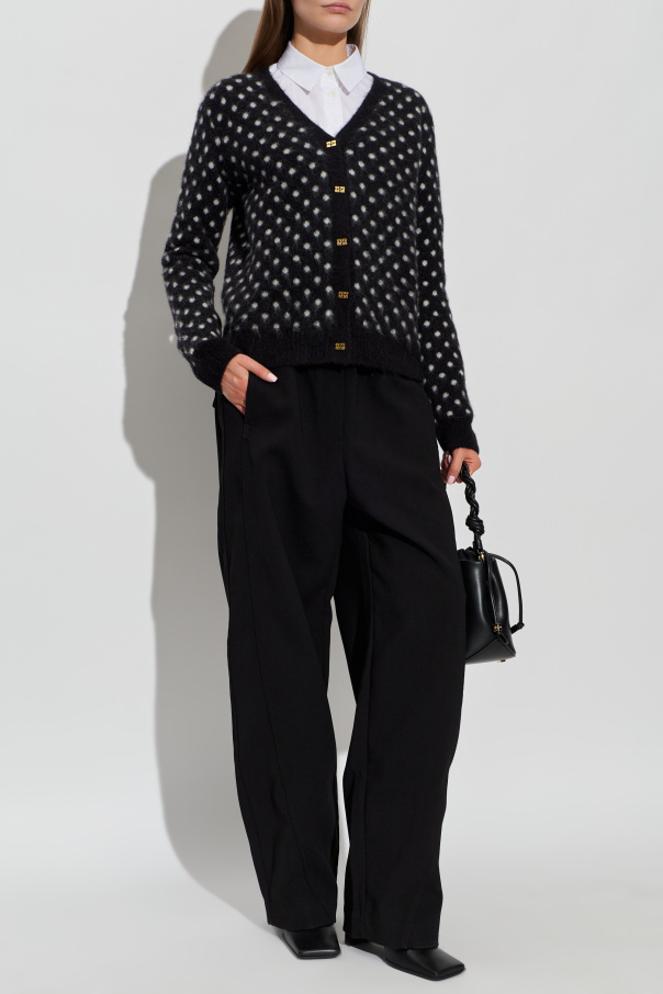 Ganni Polka dot patterned cardigan