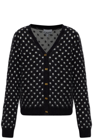 Polka dot patterned cardigan