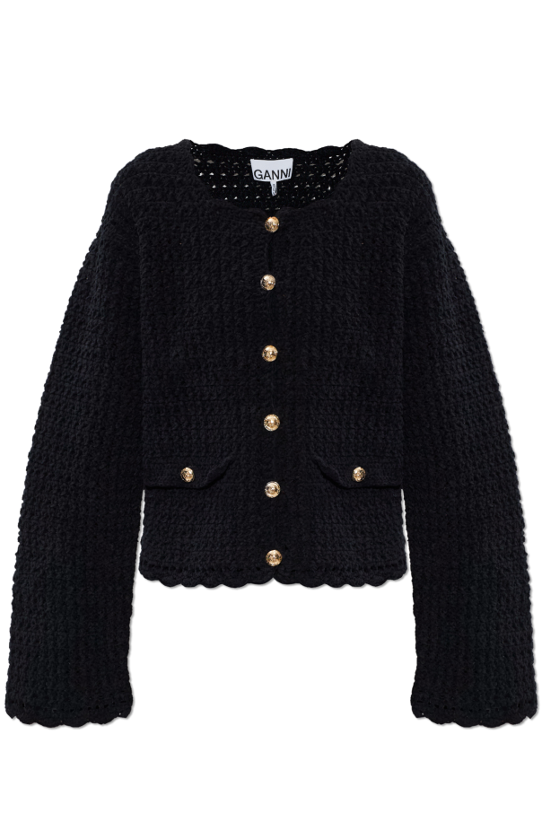 Ganni Cardigan mit dekorativen Pattentaschen