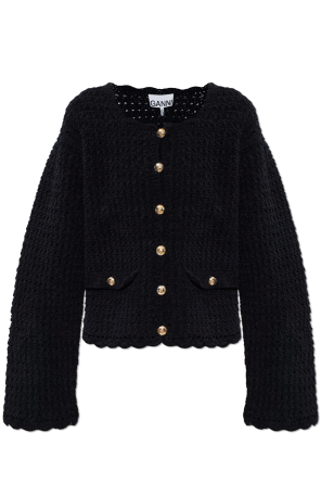 Cardigan with decorative flaps