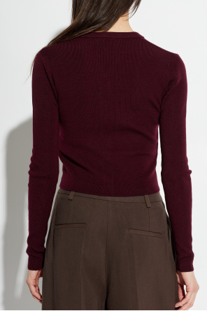 Ganni Wełniany kardigan o dopasowanym kroju