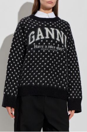 Ganni Suéter con estampado de lunares