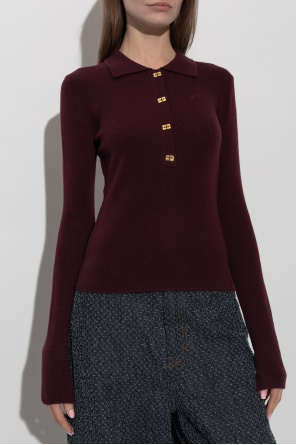 Ganni Top z wyszytym logo