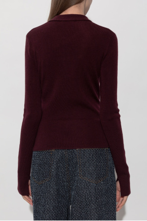 Ganni Top z wyszytym logo