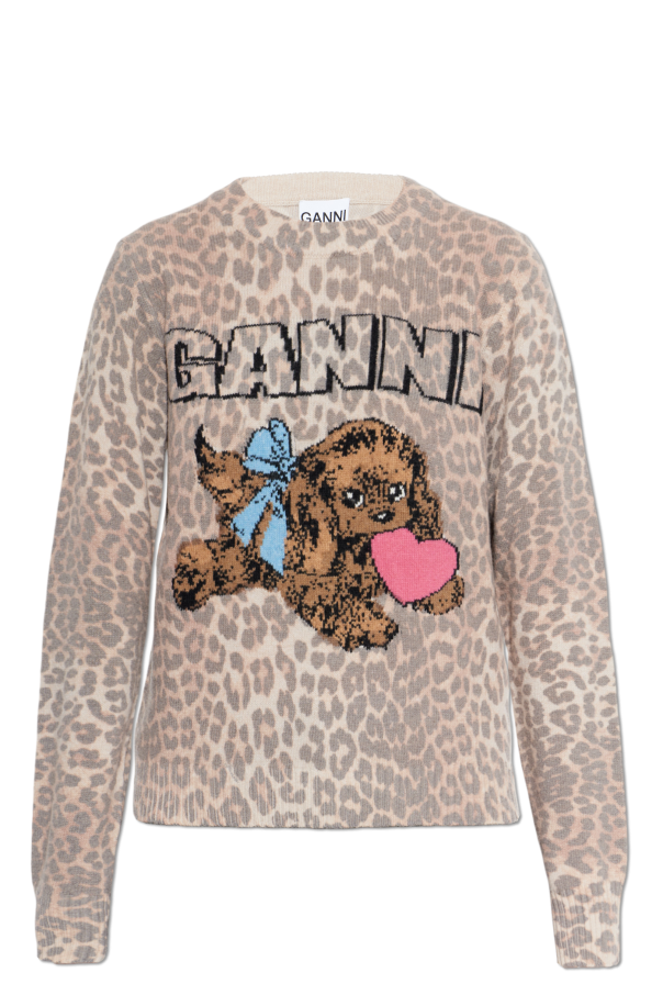 Sweater with animal motif od Ganni