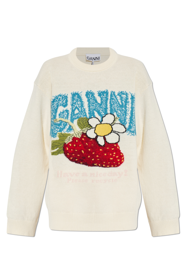 Sweater with a colorful pattern od Ganni