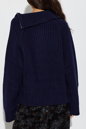 Ganni Wool Sweater with Zippers