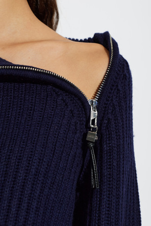 Ganni Wool Sweater with Zippers